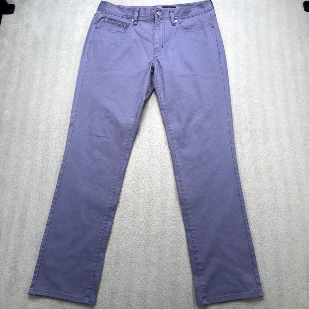 J. Hilburn 5-Pocket MMichel Pants 34x32 Blue Purple Cotton Stretch Mens Trousers